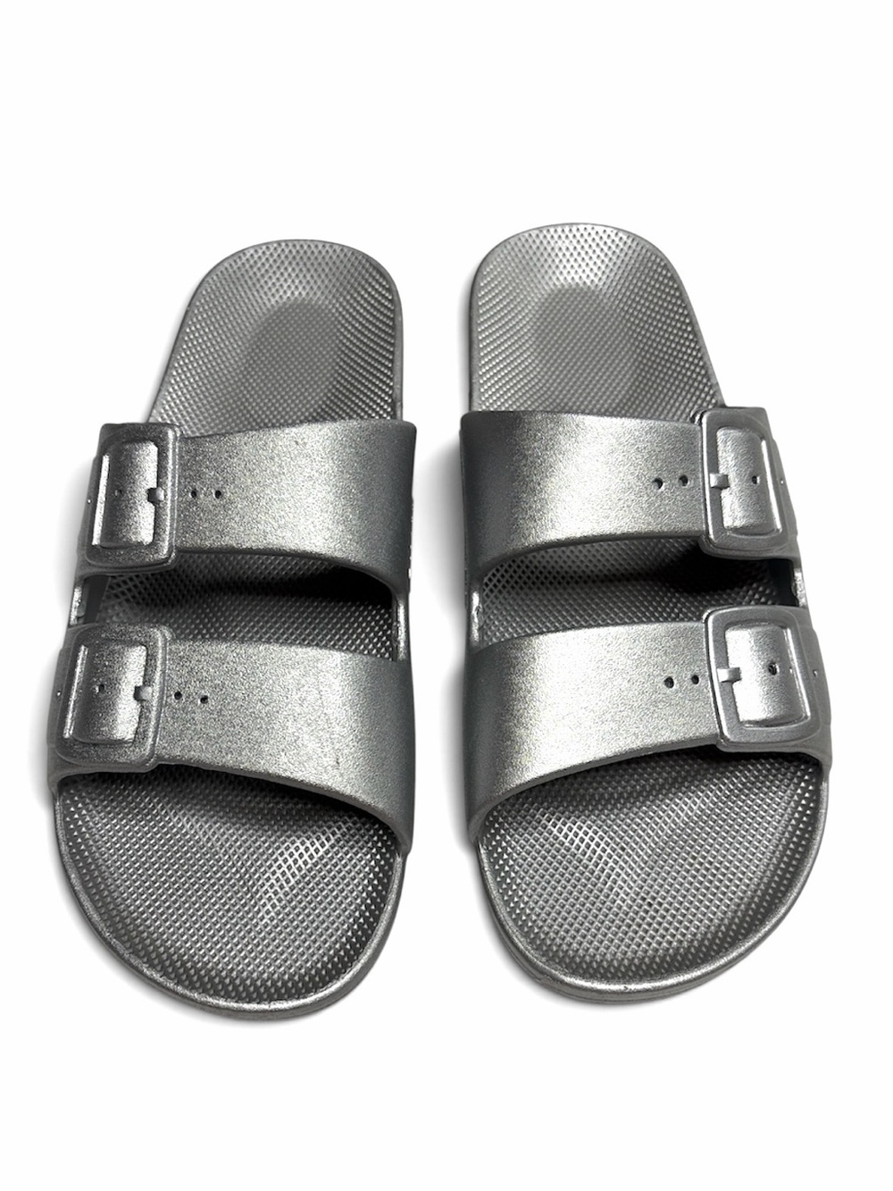 Freedom Moses Silver Slip On Sandal Size 39/40